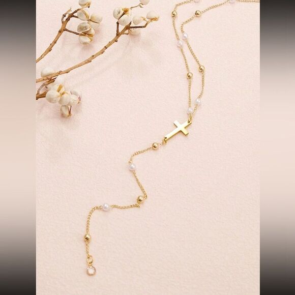 Y shape cross necklace A1189 - Picture 1 of 7